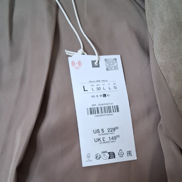 Zara Women's Brown Leather Jacket - Picture 3 of 7